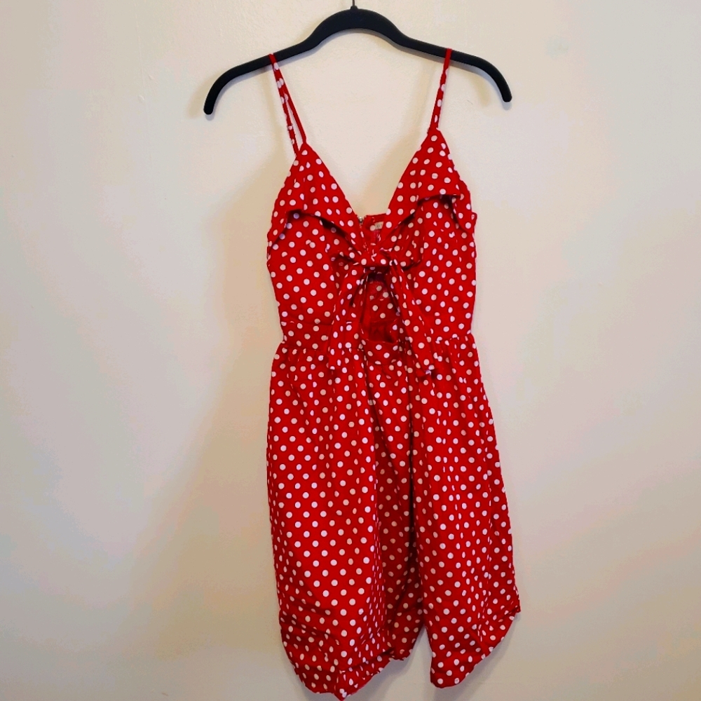 Retro Pin-Up Red/White Polka Dot Summer Dress